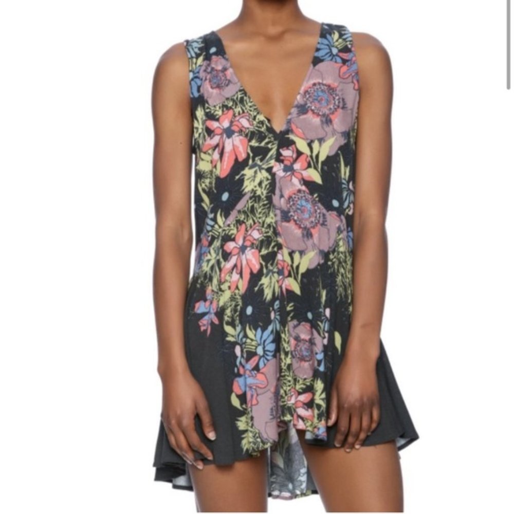 Free People floral Backyard Party Tunic Dress